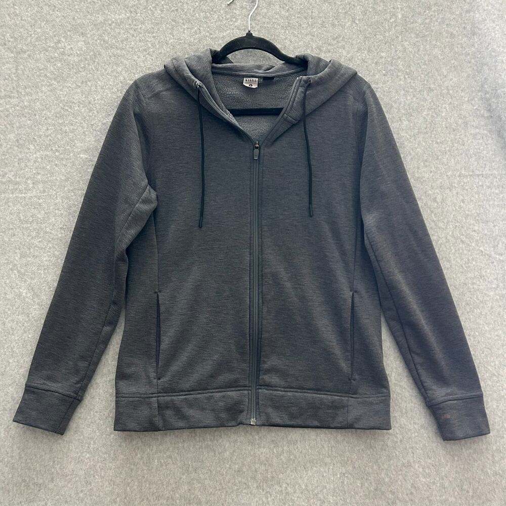NOBULL Women's Full Zip Hoodie Sz S Gray Pockets Athleisure Fleece Lined